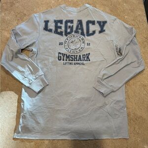 Gymshark Legacy long sleeve. Sz Small (oversized fit) Fresh Blue New With Tags
